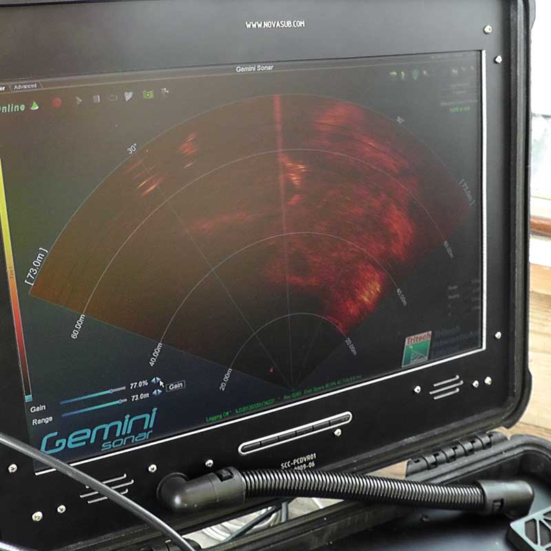 Sonar record of diving service Naue